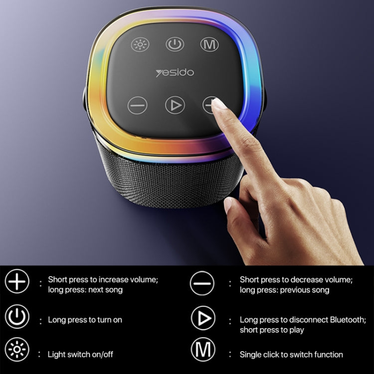 Yesido YSW25 8W RGB mini Portable Outdoor Bluetooth Speaker - Desktop Speaker by Yesido | Online Shopping South Africa | PMC Jewellery | Buy Now Pay Later Mobicred