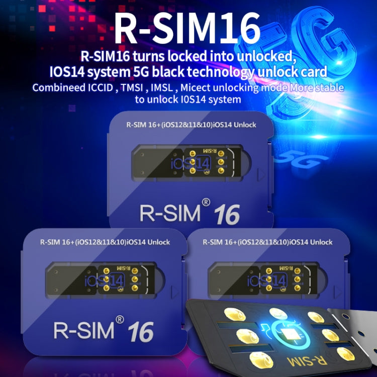 R-SIM 16 Turns Locked Into Unlocked iOS14 System Universal 5G Unlocking Card - Unlock SIM Card by PMC Jewellery | Online Shopping South Africa | PMC Jewellery | Buy Now Pay Later Mobicred