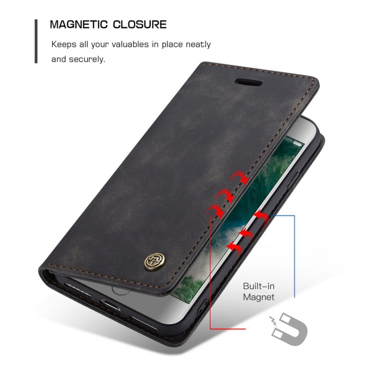 CaseMe-013 Multifunctional Retro Frosted Horizontal Flip Leather Case for iPhone 7 / 8, with Card Slot & Holder & Wallet(Black) - More iPhone Cases by CaseMe | Online Shopping South Africa | PMC Jewellery | Buy Now Pay Later Mobicred