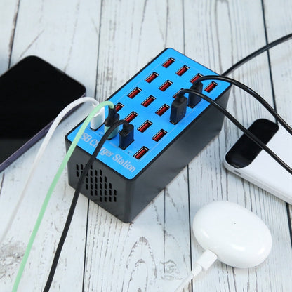 WLX-A5+ 100W 20 USB Ports Charger Station Automatically Assigned Smart Charger with Power LED Indicator, UK Plug - Multifunction Charger by PMC Jewellery | Online Shopping South Africa | PMC Jewellery | Buy Now Pay Later Mobicred