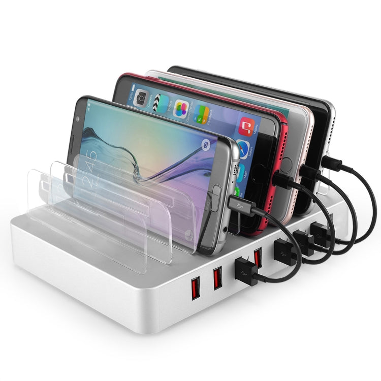 X6 96W 2.4A 8 USB Ports Smart Charger with Detachable Bezel, US Plug(White) - Multifunction Charger by PMC Jewellery | Online Shopping South Africa | PMC Jewellery | Buy Now Pay Later Mobicred