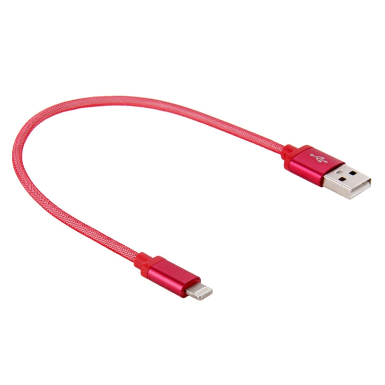 1m Net Style Metal Head 8 Pin to USB Data / Charger Cable(Red) - free shipping - PMC Jewellery - Order now!