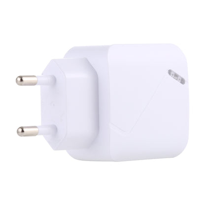 LZ-819A+C QC3.0 USB + PD 18W USB-C / Type-C Interfaces Travel Charger with Indicator Light, EU Plug (White) - USB Charger by PMC Jewellery | Online Shopping South Africa | PMC Jewellery | Buy Now Pay Later Mobicred