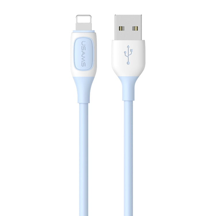 USAMS US-SJ595 Jelly Series USB to 8 Pin Two-Color Data Cable, Cable Length: 1m(Blue) - Normal Style Cable by USAMS | Online Shopping South Africa | PMC Jewellery | Buy Now Pay Later Mobicred