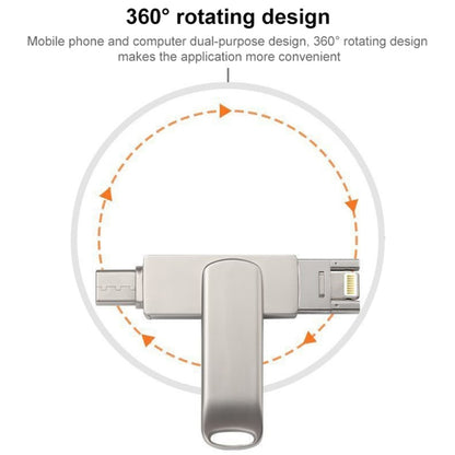 RQW-10X 3 in 1 USB 2.0 & 8 Pin & USB-C / Type-C 32GB Flash Drive, for iPhone & iPad & iPod & Most Android Smartphones & PC Computer - U Disk & Card Reader by PMC Jewellery | Online Shopping South Africa | PMC Jewellery | Buy Now Pay Later Mobicred