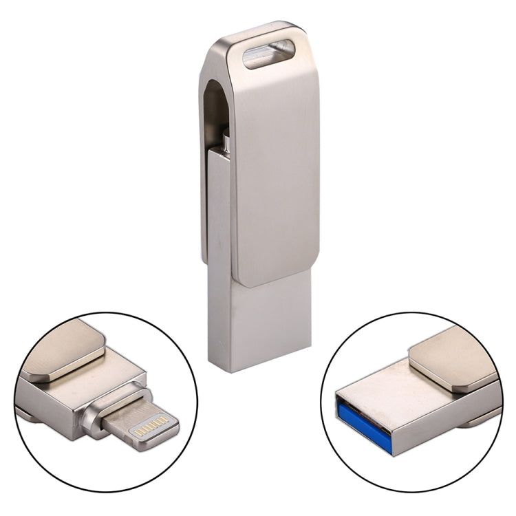 RQW-10G 2 in 1 USB 2.0 & 8 Pin 128GB Flash Drive, for iPhone & iPad & iPod & Most Android Smartphones & PC Computer - U Disk & Card Reader by PMC Jewellery | Online Shopping South Africa | PMC Jewellery | Buy Now Pay Later Mobicred