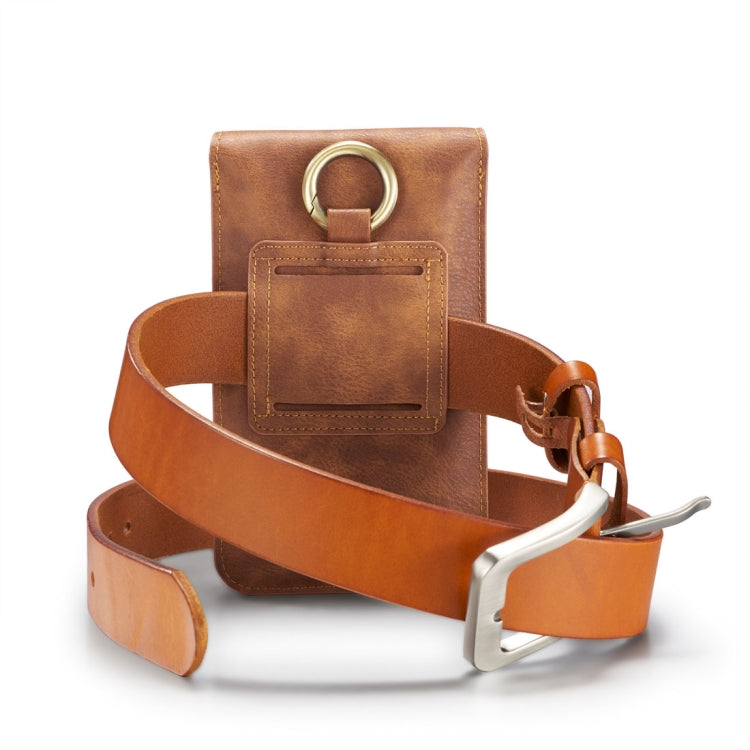 DG.MING Universal Cowskin Leather Protective Case Bag Waist Bag with Card Slots & Hook - More iPhone Cases by DG.MING | Online Shopping South Africa | PMC Jewellery | Buy Now Pay Later Mobicred