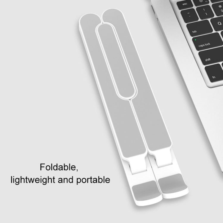 YMB1028 Portable Folding Desktop Holder Bracket for Laptop / Tablet(Silver) - MacBook Holder by PMC Jewellery | Online Shopping South Africa | PMC Jewellery | Buy Now Pay Later Mobicred