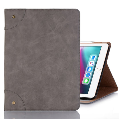 Retro Book Style Horizontal Flip PU Leather Case for iPad Air 13 2024 / iPad Pro 12.9 inch (2018), with Holder & Card Slots & Wallet (Grey) - iPad Pro 12.9 (2018) Cases by PMC Jewellery | Online Shopping South Africa | PMC Jewellery | Buy Now Pay Later Mobicred