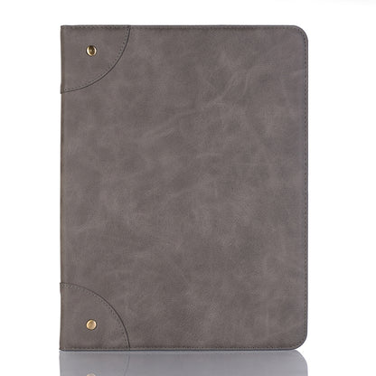 Retro Book Style Horizontal Flip PU Leather Case for iPad Air 13 2024 / iPad Pro 12.9 inch (2018), with Holder & Card Slots & Wallet (Grey) - iPad Pro 12.9 (2018) Cases by PMC Jewellery | Online Shopping South Africa | PMC Jewellery | Buy Now Pay Later Mobicred