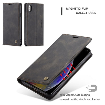 For iPhone XS Max CaseMe-013 Multifunctional Retro Frosted Horizontal Flip Leather Case with Card Slot & Holder & Wallet(Black) - More iPhone Cases by CaseMe | Online Shopping South Africa | PMC Jewellery | Buy Now Pay Later Mobicred