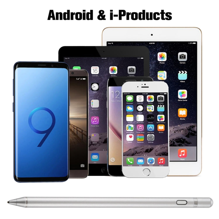 Active Capacitive Stylus for iPod touch / iPad mini & Air & Pro / iPhone(Silver) - Stylus Pen by PMC Jewellery | Online Shopping South Africa | PMC Jewellery | Buy Now Pay Later Mobicred