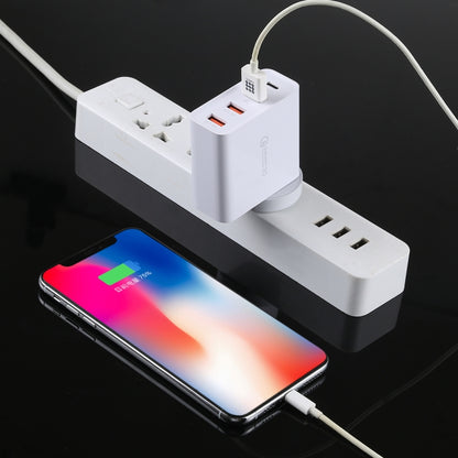 A3P 3A Max Output USB-C / Type-C + QC3.0 + Dual USB 4 Ports Wall Travel Charger, UK Plug - USB Charger by PMC Jewellery | Online Shopping South Africa | PMC Jewellery | Buy Now Pay Later Mobicred