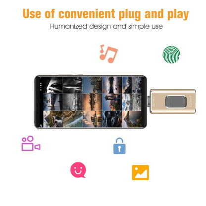 Richwell 3 in 1 64G Type-C + 8 Pin + USB 3.0 Metal Push-pull Flash Disk with OTG Function(Rose Gold) - U Disk & Card Reader by Richwell | Online Shopping South Africa | PMC Jewellery | Buy Now Pay Later Mobicred