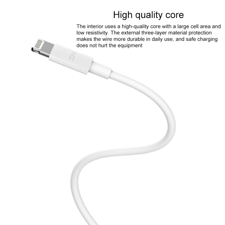 Original Xiaomi AL870C ZMI Type-C / USB-C to 8 Pin Charging Cable, Length: 1m(White) - MFI Cable by Xiaomi | Online Shopping South Africa | PMC Jewellery | Buy Now Pay Later Mobicred