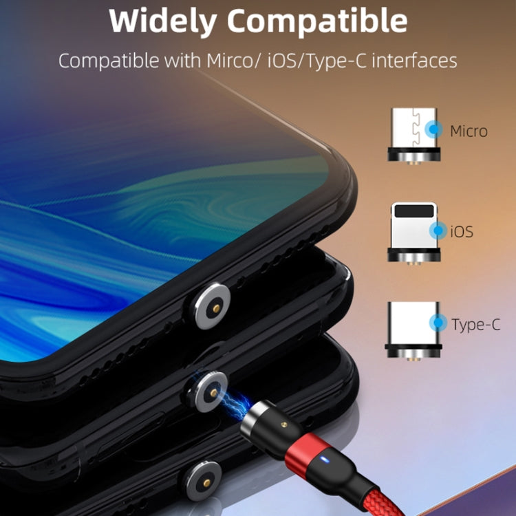 1m 2A Output USB to 8 Pin Nylon Braided Rotate Magnetic Charging Cable(Red) - Charging Cable & Head by PMC Jewellery | Online Shopping South Africa | PMC Jewellery | Buy Now Pay Later Mobicred