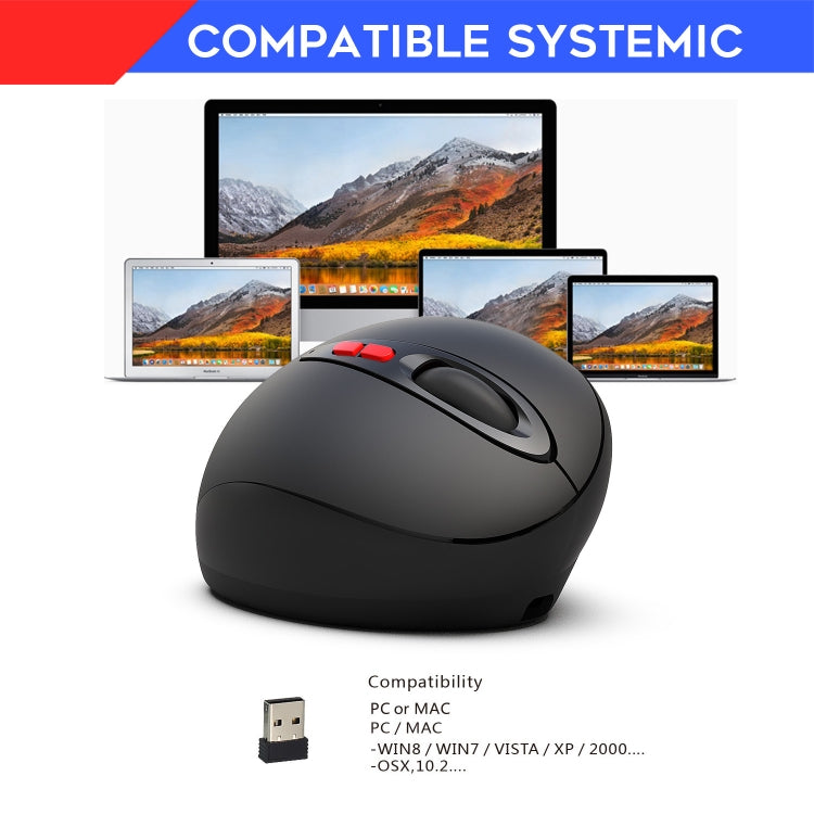 HXSJ T31 2.4GHz 2400DPI Three-speed Adjustable 7-keys Rechargeable Vertical Wireless Optical Mouse - Wireless Mice by HXSJ | Online Shopping South Africa | PMC Jewellery | Buy Now Pay Later Mobicred