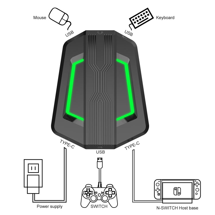 HXSJ P6 Keyboard Mouse Converter - Other by HXSJ | Online Shopping South Africa | PMC Jewellery