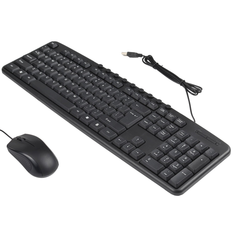 KB-8377 USB Wired Keyboard Mouse Set (Black) - Wired Keyboard by PMC TechLife | Online Shopping South Africa | PMC TechLife | Buy Now Pay Later Mobicred
