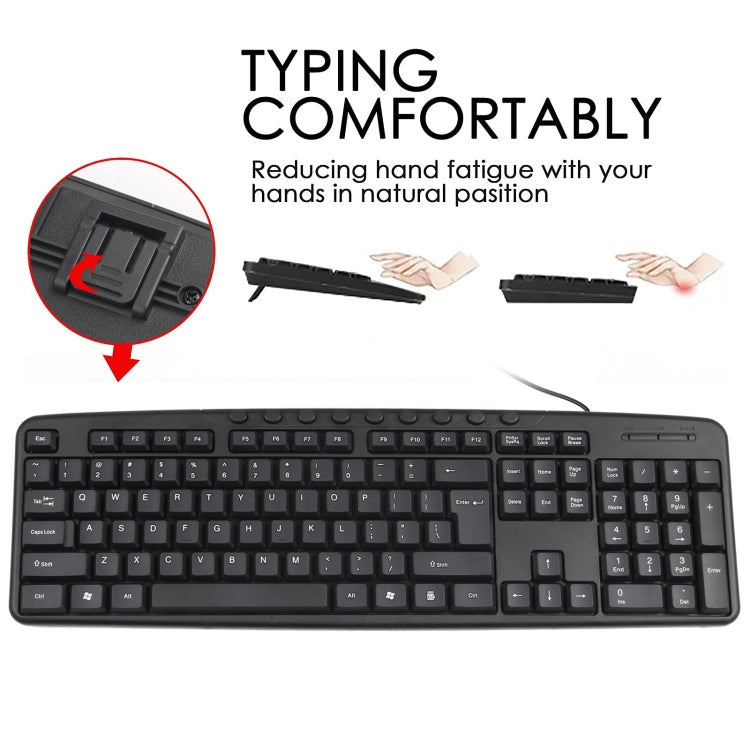 KB-8377 USB Wired Keyboard Mouse Set (Black) - Wired Keyboard by PMC TechLife | Online Shopping South Africa | PMC TechLife | Buy Now Pay Later Mobicred