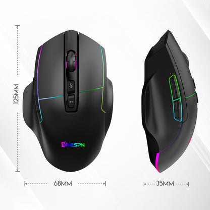 MKESPN X11 Bluetooth Three-modes Charging Wireless RGB Gaming Mouse - Wireless Mice by MKESPN | Online Shopping South Africa | PMC Jewellery | Buy Now Pay Later Mobicred