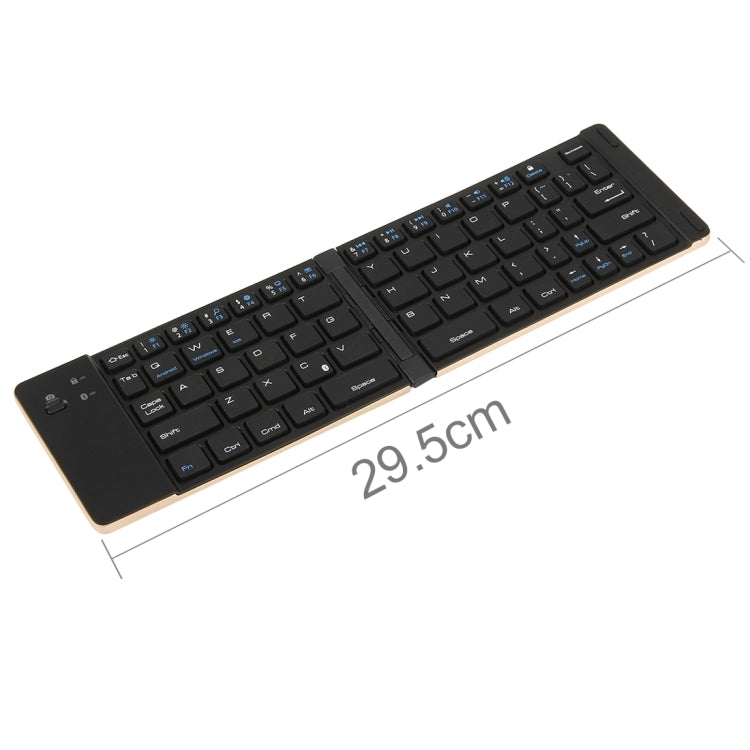 F66 Foldable Bluetooth Wireless 66 Keys Keyboard, Support Android / Windows / iOS(Gold) - Wireless Keyboard by PMC Jewellery | Online Shopping South Africa | PMC Jewellery | Buy Now Pay Later Mobicred