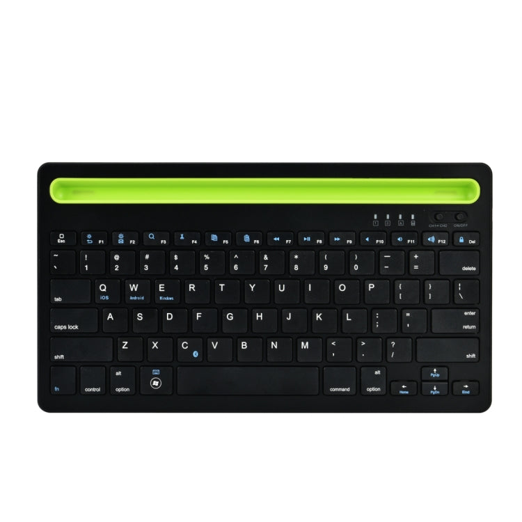 B908 Ultra-slim 78 Keys Bluetooth Wireless Keyboard with Concave Mobile Phone Holder (Black) - Wireless Keyboard by PMC Jewellery | Online Shopping South Africa | PMC Jewellery | Buy Now Pay Later Mobicred