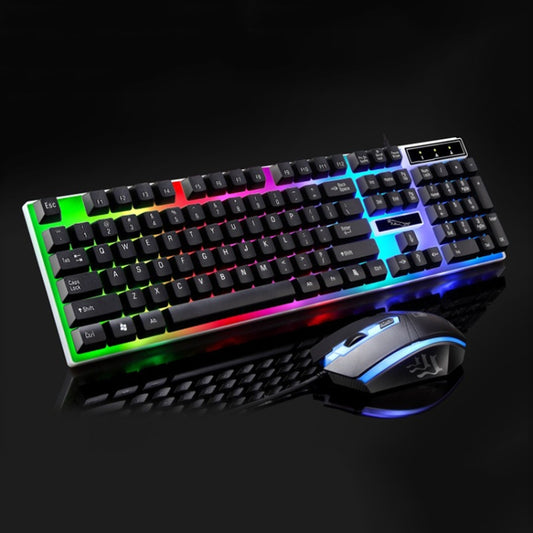 ZGB G21 1600 DPI Professional Wired Colorful Backlight Mechanical Feel Suspension Keyboard + Optical Mouse Kit for Laptop, PC(Black) - Wired Keyboard by PMC Jewellery | Online Shopping South Africa | PMC Jewellery | Buy Now Pay Later Mobicred