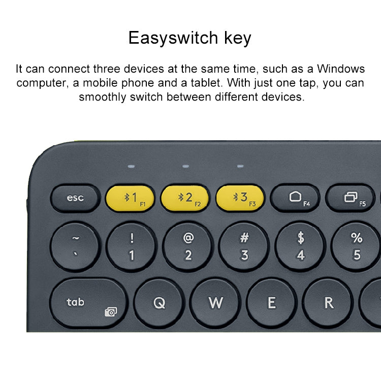 Logitech K380 Portable Multi-Device Wireless Bluetooth Keyboard(Black) - Wireless Keyboard by Logitech | Online Shopping South Africa | PMC Jewellery | Buy Now Pay Later Mobicred