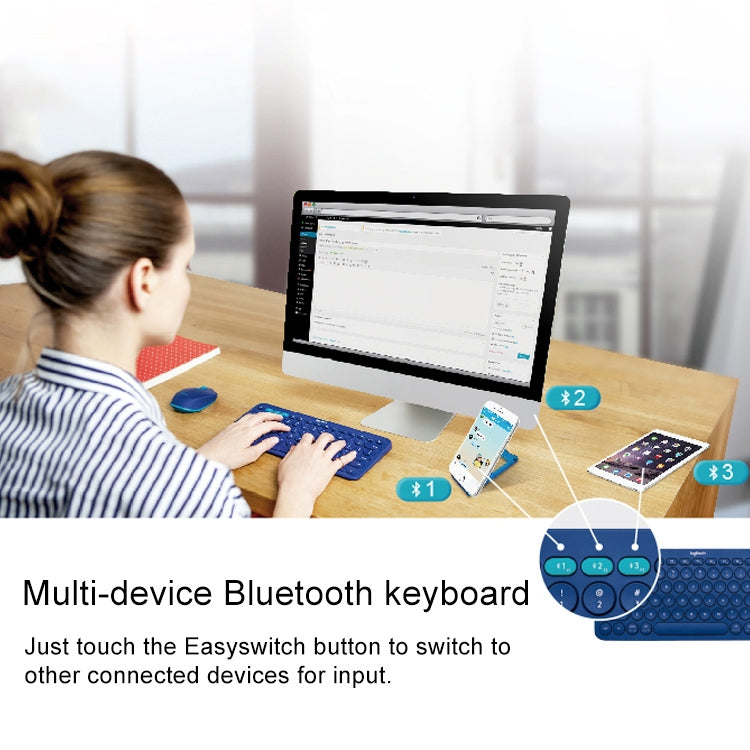 Logitech K380 Portable Multi-Device Wireless Bluetooth Keyboard(Black) - Wireless Keyboard by Logitech | Online Shopping South Africa | PMC Jewellery | Buy Now Pay Later Mobicred