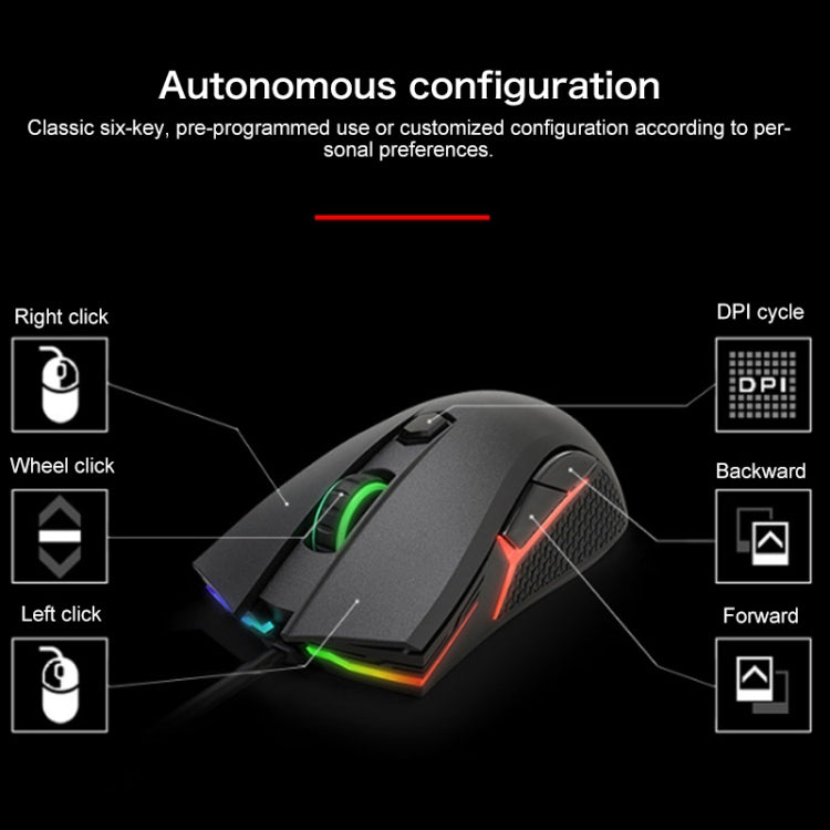 Lenovo HEADSHOT Gaming Engine Game Wired Mouse (Black) - Wired Mice by Lenovo | Online Shopping South Africa | PMC Jewellery | Buy Now Pay Later Mobicred