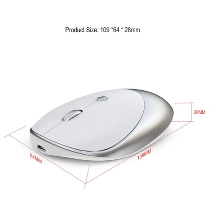 HXSJ T36 2.4G Bluetooth 5.0+3.0 Three-mode Silent Design Wireless Bluetooth Mouse (Silver) - Wireless Mice by HXSJ | Online Shopping South Africa | PMC Jewellery | Buy Now Pay Later Mobicred