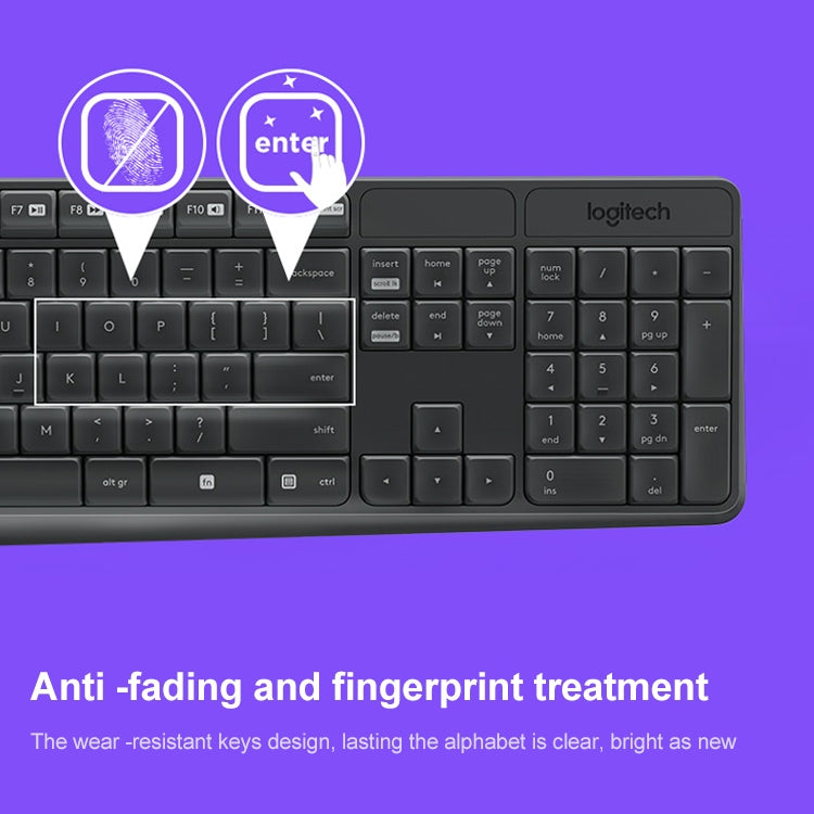 Logitech MK235 Wireless Keyboard Mouse Set - Wireless Keyboard by Logitech | Online Shopping South Africa | PMC Jewellery | Buy Now Pay Later Mobicred