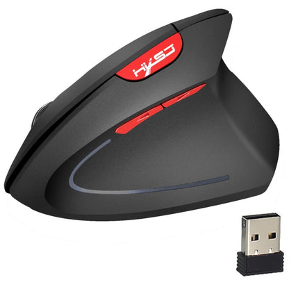 HXSJ T24 6 Buttons 2400 DPI 2.4G Wireless Vertical Ergonomic Mouse with USB Receiver(Black) - Wireless Mice by HXSJ | Online Shopping South Africa | PMC Jewellery | Buy Now Pay Later Mobicred