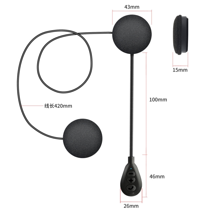 T6 Motorcycle Helmet Bluetooth V5.0 Headset - Motorcycle Walkie Talkie by PMC TechLife | Online Shopping South Africa | PMC TechLife | Buy Now Pay Later Mobicred