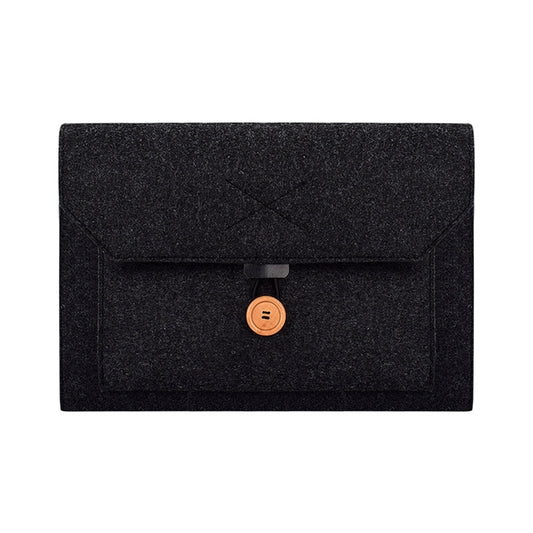 ND06 Multi-purpose Felt Button Laptop Inner Bag for 15.4 inch Laptop(Black) - 15 inch by PMC Jewellery | Online Shopping South Africa | PMC Jewellery | Buy Now Pay Later Mobicred