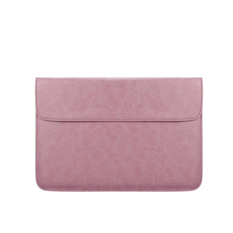 PU01S PU Leather Horizontal Invisible Magnetic Buckle Laptop Inner Bag for 13.3 inch laptops (Pink) - 13.3 inch by PMC Jewellery | Online Shopping South Africa | PMC Jewellery | Buy Now Pay Later Mobicred