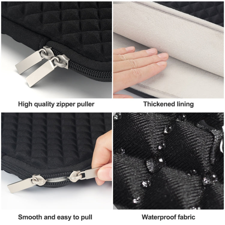 Diamond Texture Laptop Power Bag, Size: 16 x 13 x 1.5cm (Black) - Other by PMC TechLife | Online Shopping South Africa | PMC TechLife | Buy Now Pay Later Mobicred