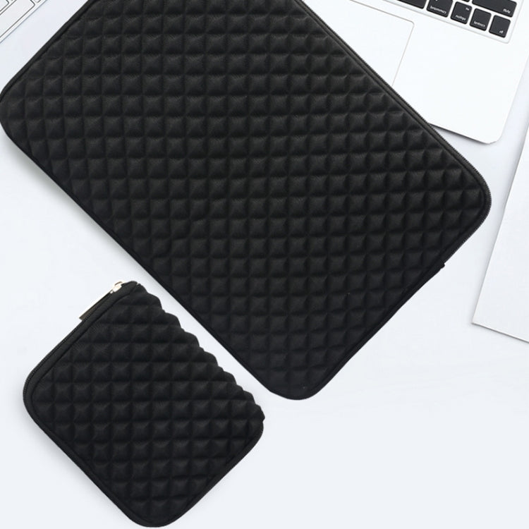 Diamond Texture Laptop Power Bag, Size: 16 x 13 x 1.5cm (Black) - Other by PMC TechLife | Online Shopping South Africa | PMC TechLife | Buy Now Pay Later Mobicred