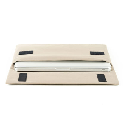 POFOKO E200 Series Polyester Waterproof Laptop Sleeve Bag for 14-15.4 inch Laptops (Beige) - 15 inch by POFOKO | Online Shopping South Africa | PMC Jewellery | Buy Now Pay Later Mobicred