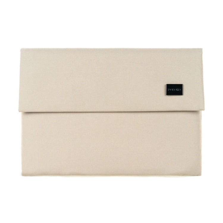 POFOKO E200 Series Polyester Waterproof Laptop Sleeve Bag for 13.3 inch Laptops(Beige) - 13.3 inch by POFOKO | Online Shopping South Africa | PMC Jewellery | Buy Now Pay Later Mobicred