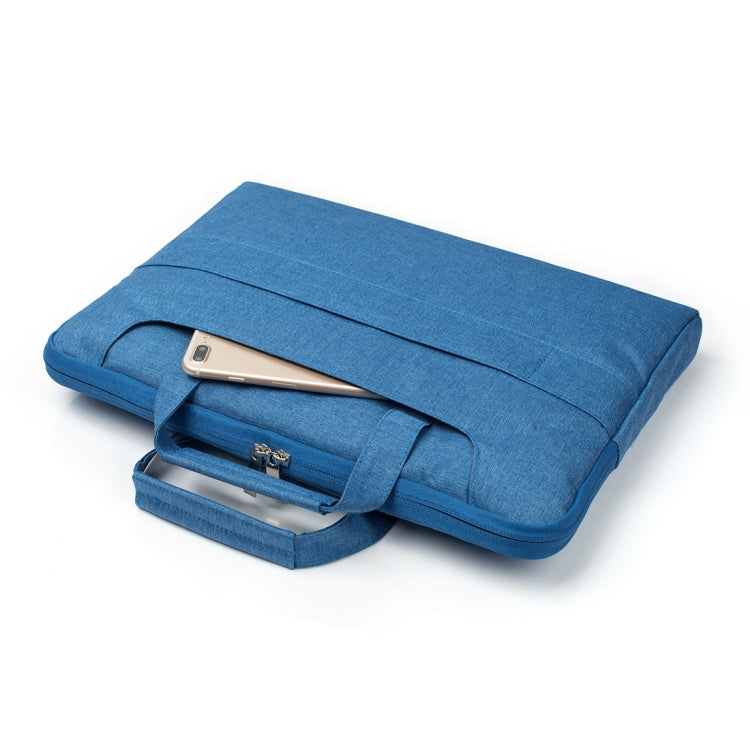 Portable One Shoulder Handheld Zipper Laptop Bag, For 15.4 inch and Below Macbook, Samsung, Lenovo, Sony, DELL Alienware, CHUWI, ASUS, HP (Blue) - 15 inch by PMC Jewellery | Online Shopping South Africa | PMC Jewellery | Buy Now Pay Later Mobicred