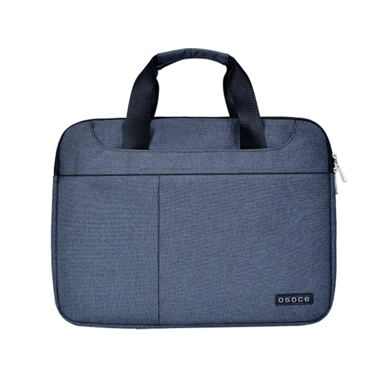 OSOCE S63 Breathable Wear-resistant Shoulder Handheld Zipper Laptop Bag For 15 inch and Below Macbook, Samsung, Lenovo, Sony, DELL Alienware, CHUWI, ASUS, HP (Blue) - 15 inch by OSOCE | Online Shopping South Africa | PMC Jewellery | Buy Now Pay Later Mobicred