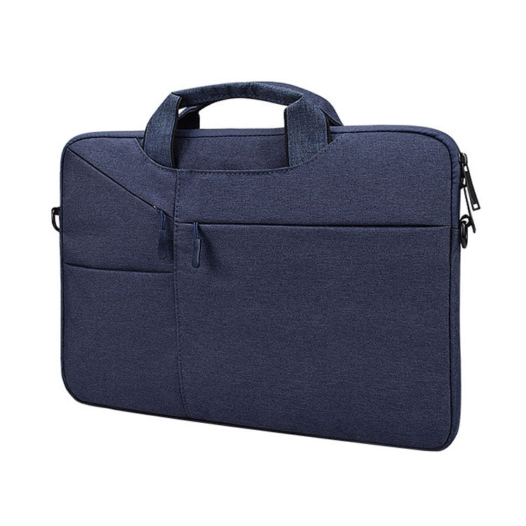 ST02S Waterproof Tear Resistance Hidden Portable Strap One-shoulder Handbag for 13.3 inch Laptops, with Suitcase Belt(Navy Blue) - 13.3 inch by PMC Jewellery | Online Shopping South Africa | PMC Jewellery | Buy Now Pay Later Mobicred