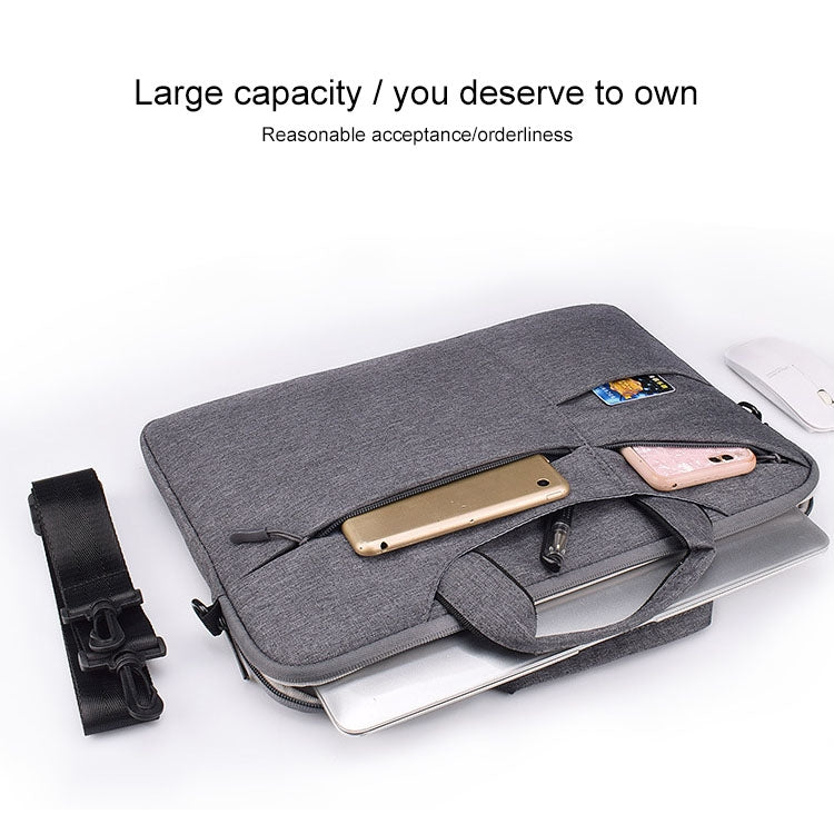 ST02S Waterproof Tear Resistance Hidden Portable Strap One-shoulder Handbag for 13.3 inch Laptops, with Suitcase Belt(Navy Blue) - 13.3 inch by PMC Jewellery | Online Shopping South Africa | PMC Jewellery | Buy Now Pay Later Mobicred