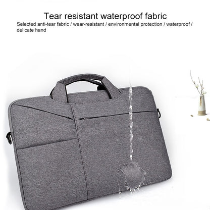 ST02S Waterproof Tear Resistance Hidden Portable Strap One-shoulder Handbag for 14.1 inch Laptops, with Suitcase Belt(Black) - 14.1 inch by PMC Jewellery | Online Shopping South Africa | PMC Jewellery | Buy Now Pay Later Mobicred