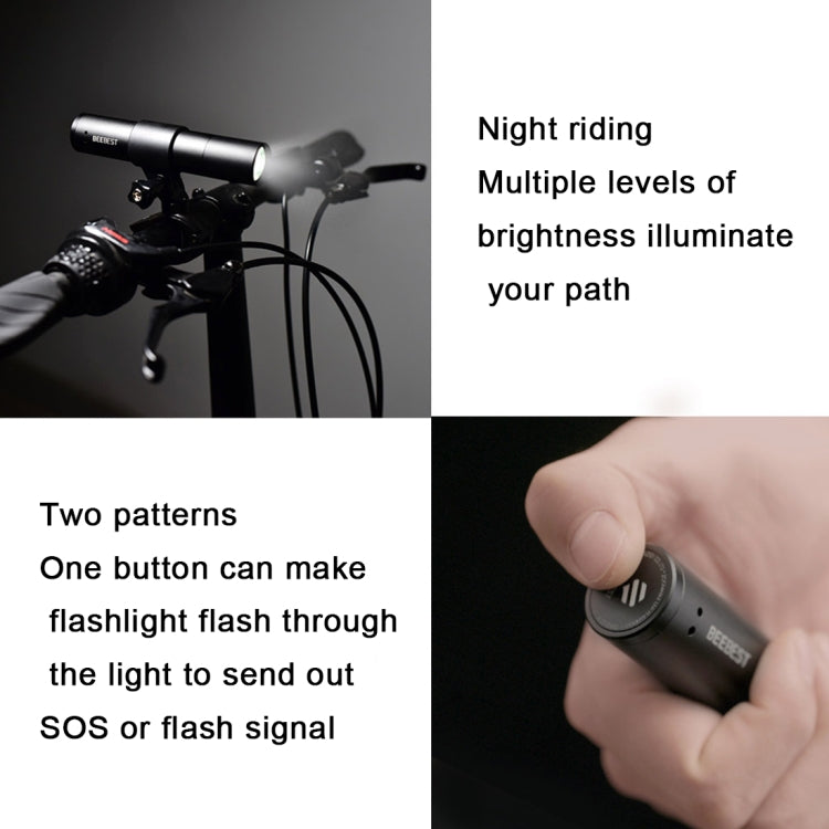 Original Xiaomi Youpin BEEBEST 10W Zoomable LED Flashlight, CREE XP-L 1000 LM Portable LED Light with 4-levels Adjustable Brightness & 2-Modes(Black) - LED Flashlight by Xiaomi | Online Shopping South Africa | PMC Jewellery | Buy Now Pay Later Mobicred