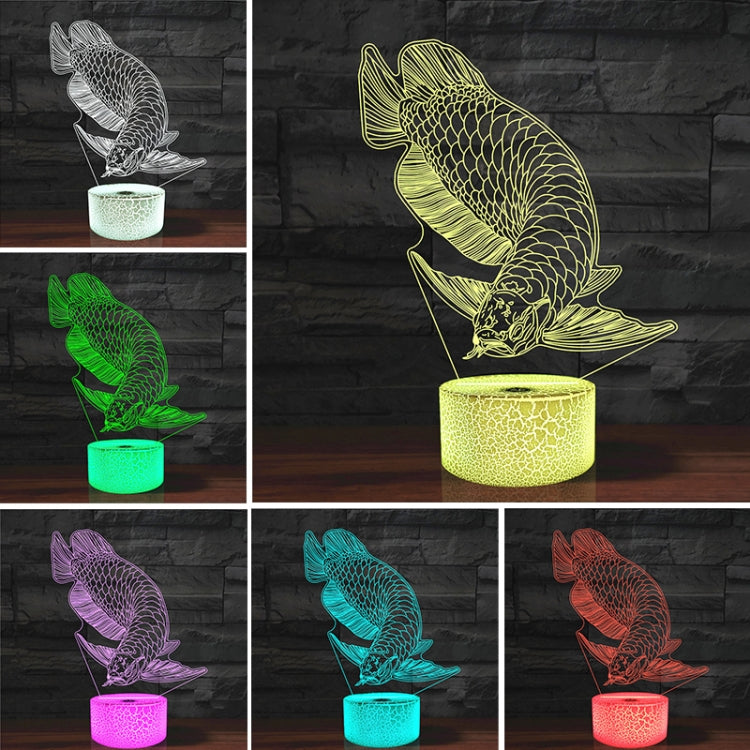 Fish Shape 3D Colorful LED Vision Light Table Lamp, Crack Remote Control Version - Novelty Lighting by PMC TechLife | Online Shopping South Africa | PMC TechLife | Buy Now Pay Later Mobicred
