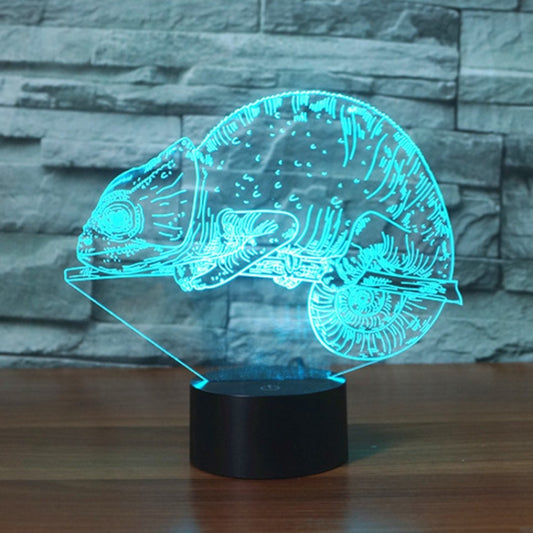 Chameleon Shape 3D Colorful LED Vision Light Table Lamp, 16 Colors Remote Control Version - Novelty Lighting by PMC Jewellery | Online Shopping South Africa | PMC Jewellery | Buy Now Pay Later Mobicred