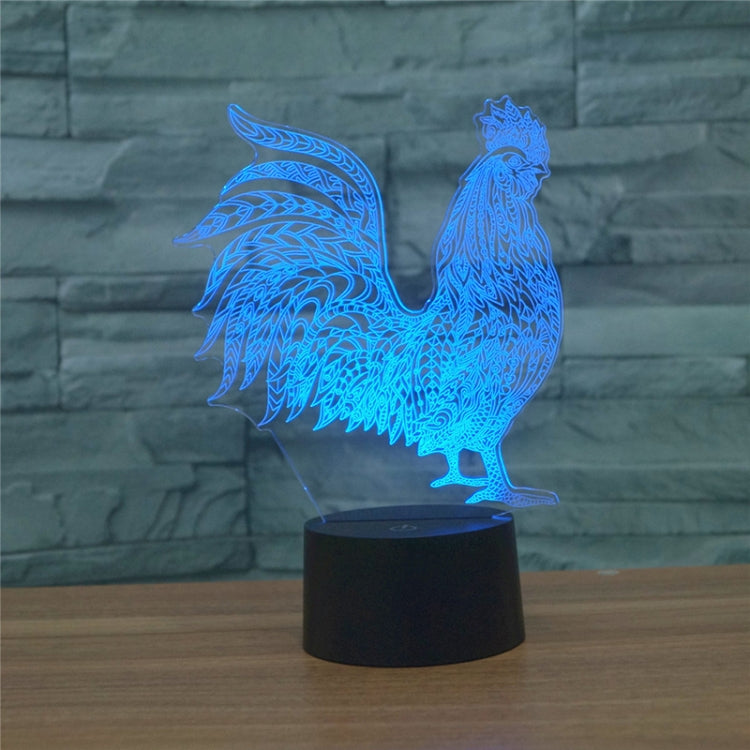 Cock Shape 3D Colorful LED Vision Light Table Lamp, 16 Colors Remote Control Version - Novelty Lighting by PMC TechLife | Online Shopping South Africa | PMC TechLife | Buy Now Pay Later Mobicred